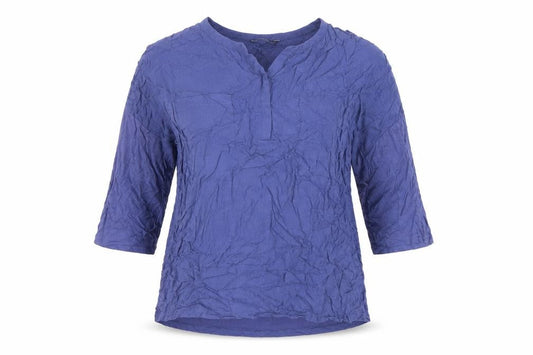 Bonmarché Women's Blue Viscose 3/4 Sleeve Tunic Blouse Size 18