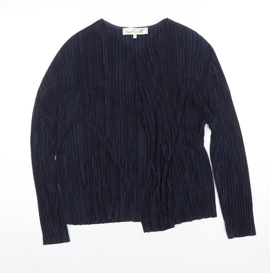 Dansez In A Dress Women’s Blue Pleated Wrap Blouse Size S