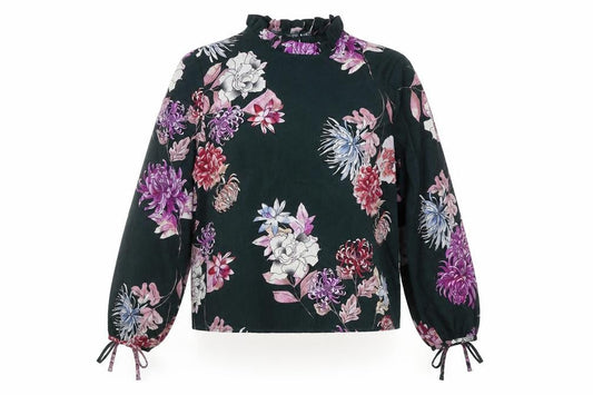 Look of the Day Women’s Multicoloured Floral High Neck Tunic Blouse Size 12