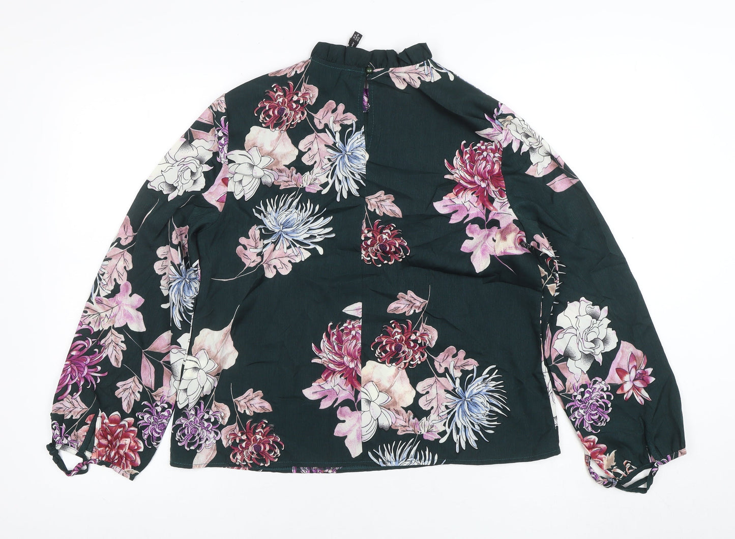 Look of the Day Women’s Multicoloured Floral High Neck Tunic Blouse Size 12