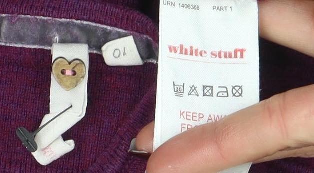 White Stuff Women Purple Size 10 Fit & Flare Knit Dress