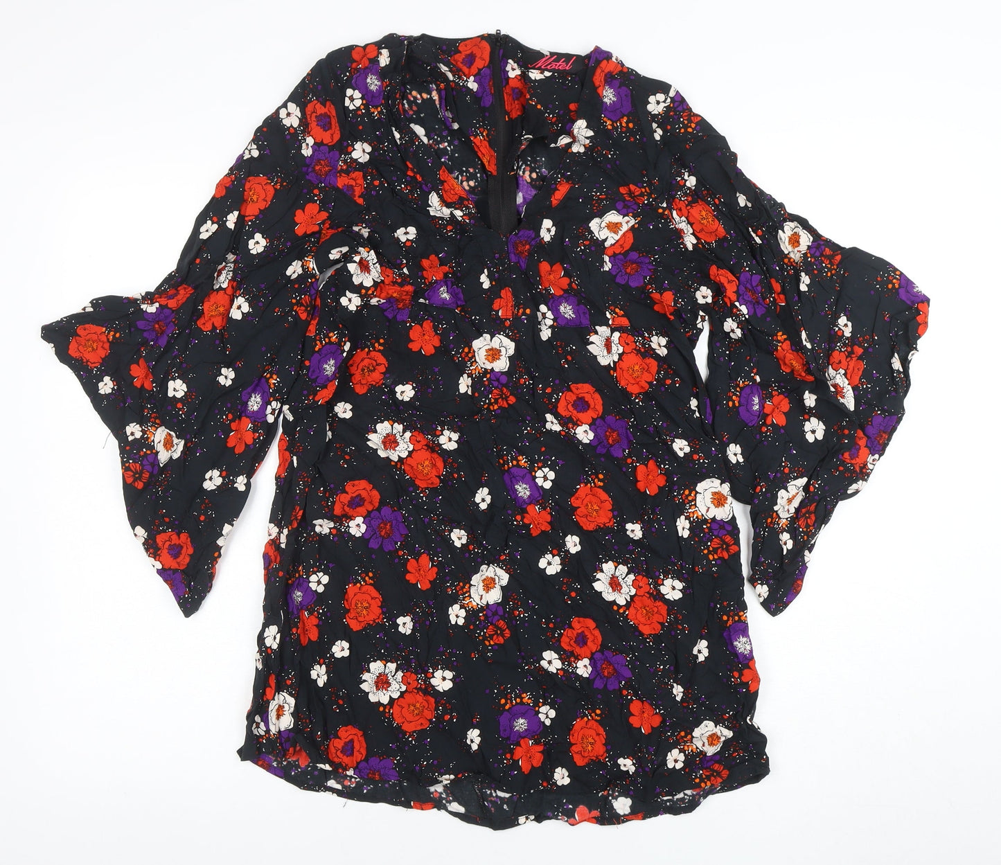 Motel Womens Multicoloured Floral Mini Shift Dress S