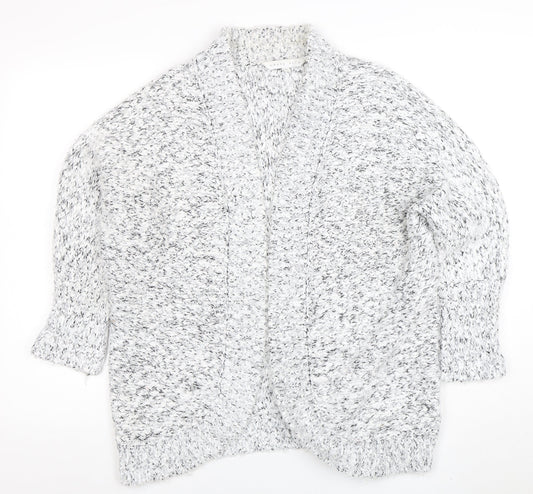 Amara Reya Women Grey Chunky-Knit Open Cardigan M