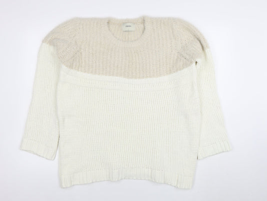 Papaya Women’s Ivory Chunky Knit Pullover Jumper Size L