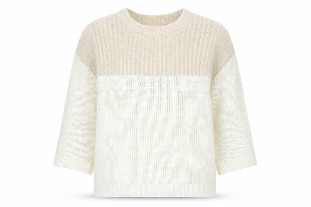 Papaya Women’s Ivory Chunky Knit Pullover Jumper Size L