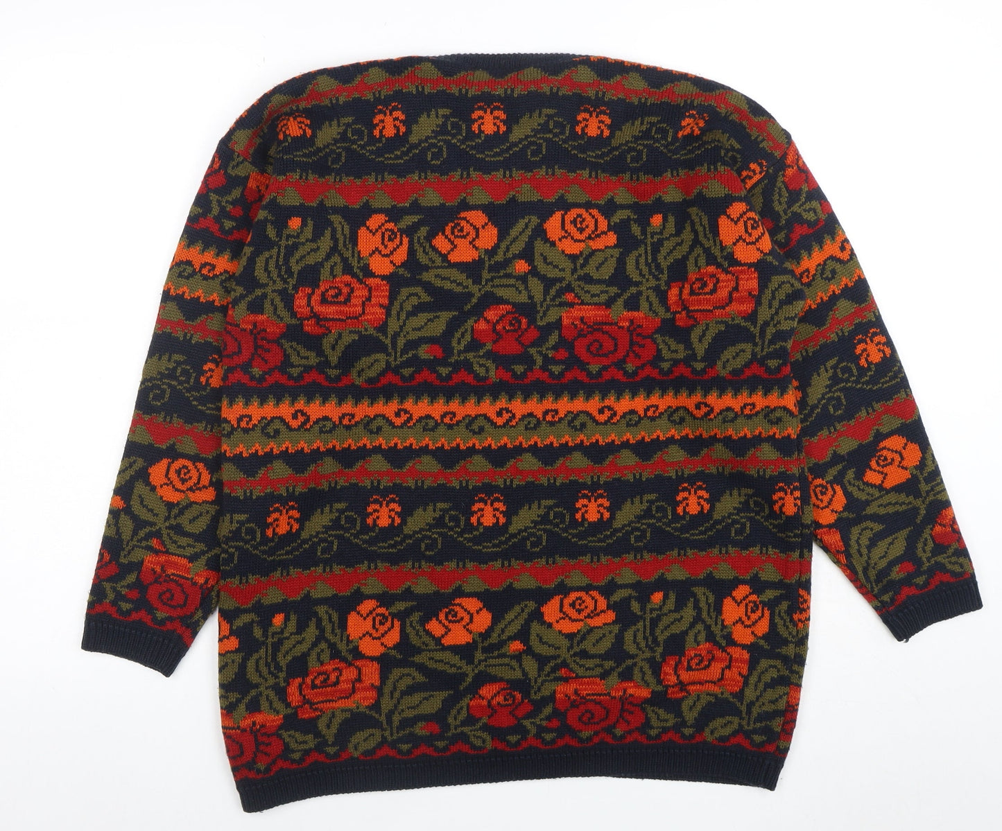 Casual Club Women's Multicoloured Floral Knit Jumper M