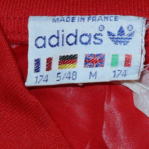 Adidas Men’s Red Bomber Sports Jacket Size M Retro 90s Full Zip