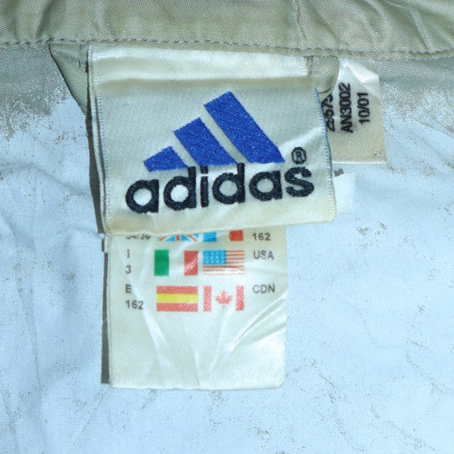 Adidas Men's Beige Windbreaker Jacket Size S Hooded Lightweight