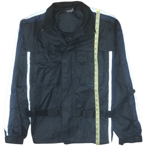 Explorer Men's Black L Waterproof Belted Motorcycle Jacket