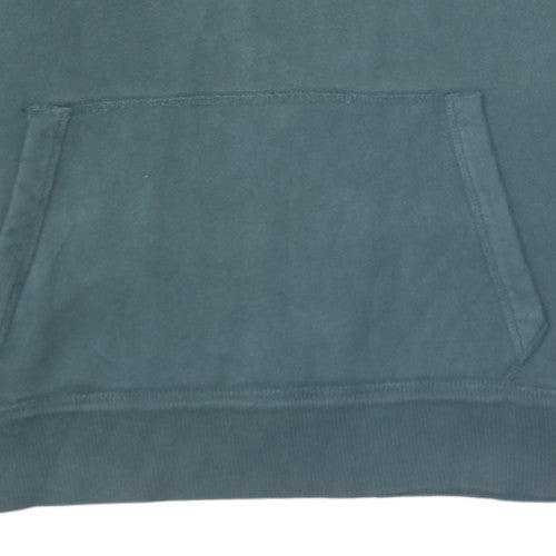 GAP Mens Green Pullover Hoodie M Fleece Lined Logo Sweatshirt