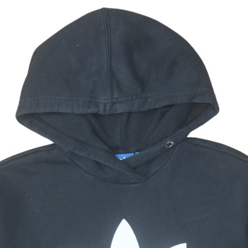 Adidas Womens Black XS Pullover Hoodie with Logo Print