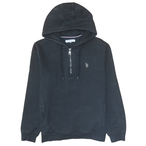 U.S. Polo Assn. Men's Black 1/2 Zip Hoodie M Regular Fit