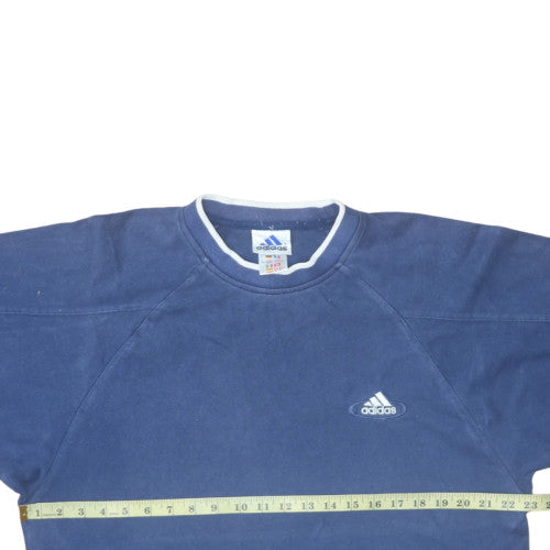 Adidas Men's Blue Crew Neck Pullover Sweatshirt Size M