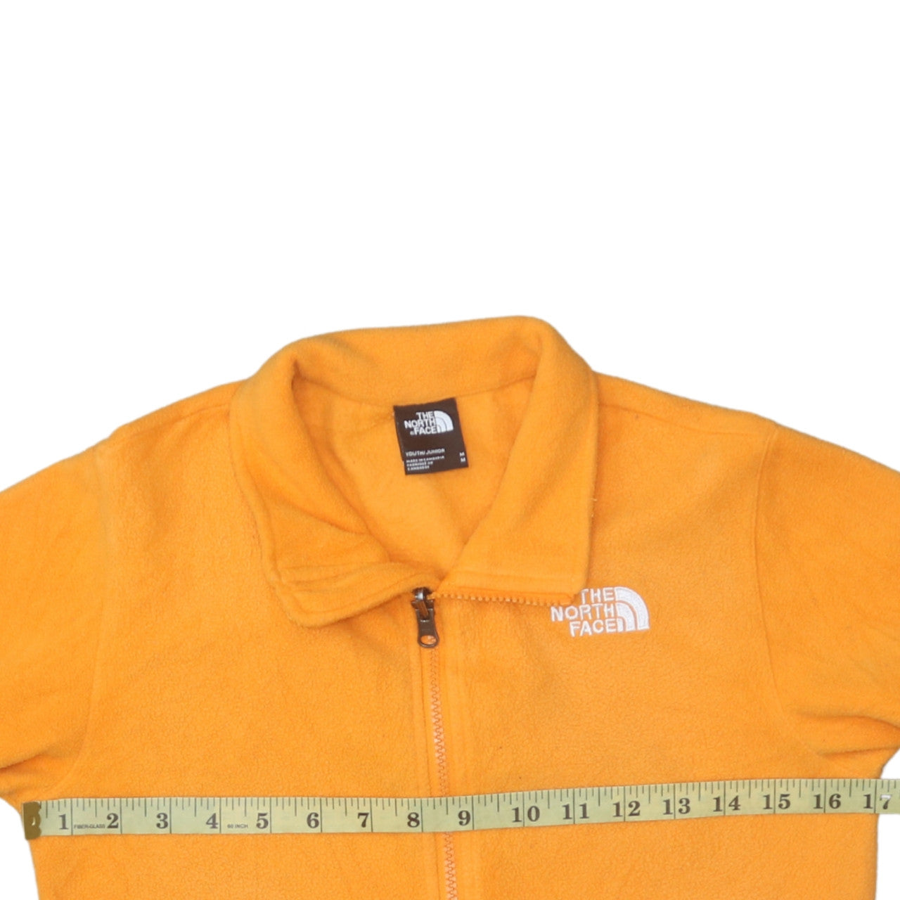 The North Face Boys Orange Fleece Full Zip Jacket Size 10-11 Years