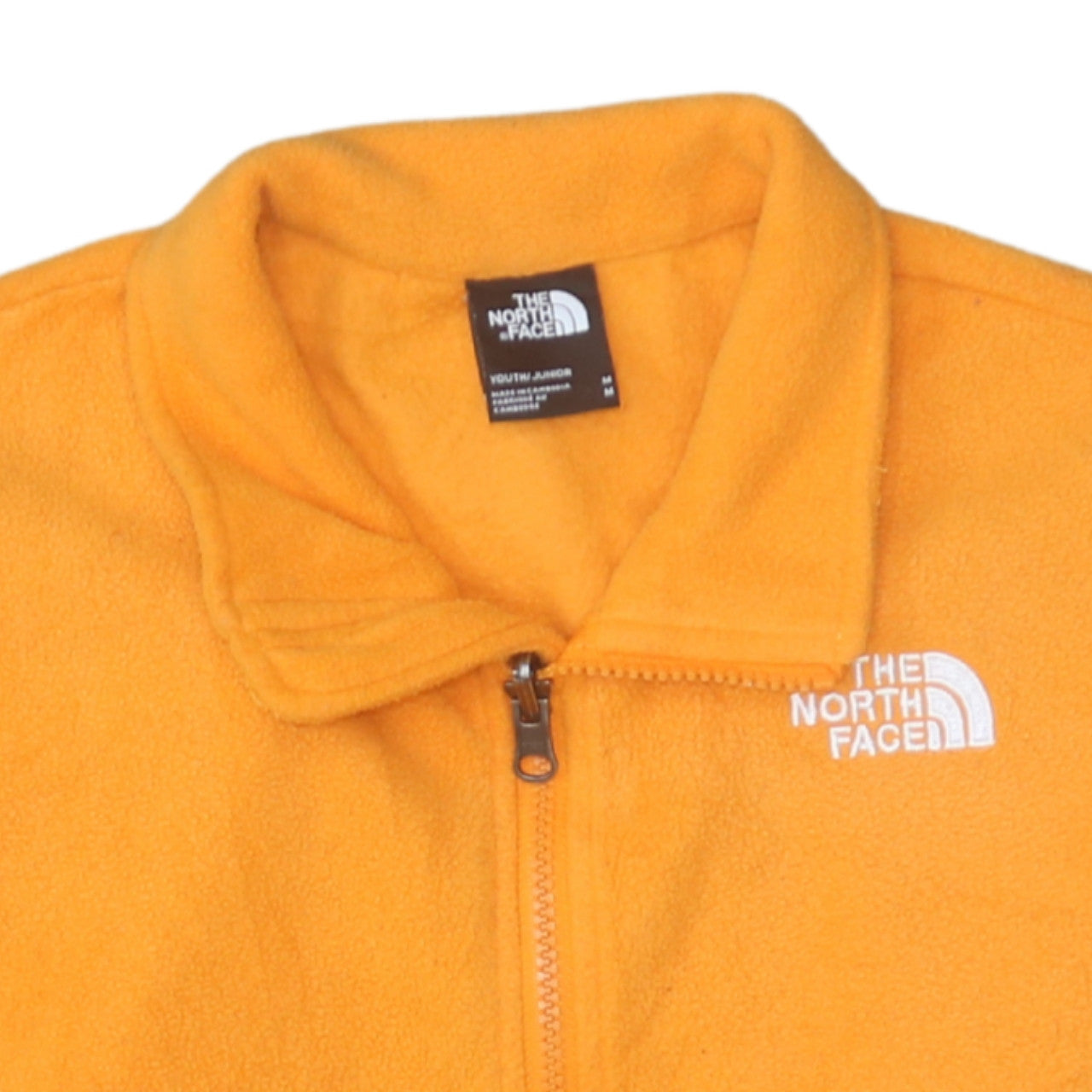 The North Face Boys Orange Fleece Full Zip Jacket Size 10-11 Years