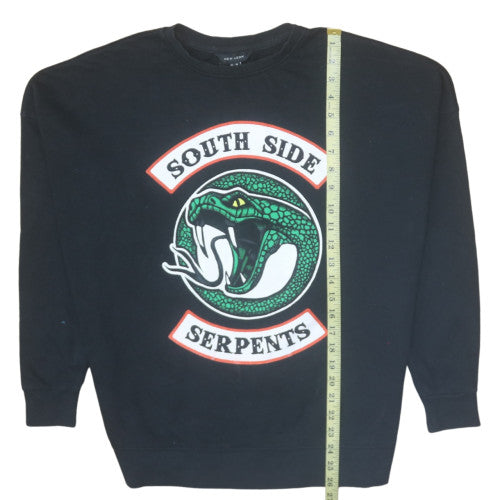 New Look Womens Black South Side Serpents Graphic Pullover Sweatshirt Size 14