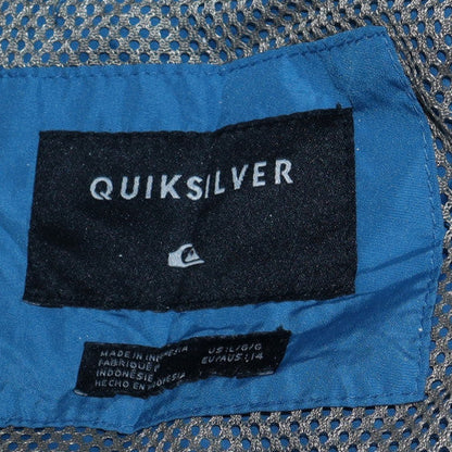 Additional view of Quiksilver boys’ blue hooded windbreaker jacket 14 years lightweight full zip