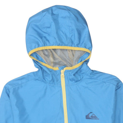 Additional view of Quiksilver boys’ blue hooded windbreaker jacket 14 years lightweight full zip