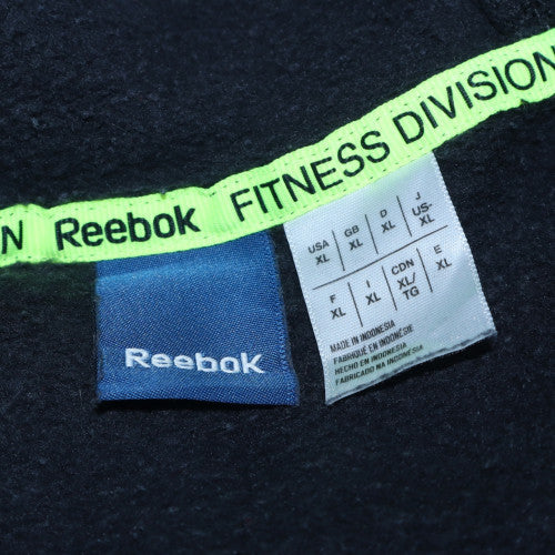 Reebok Men's Black XL Pullover Hoodie Fitness Graphic Fleece