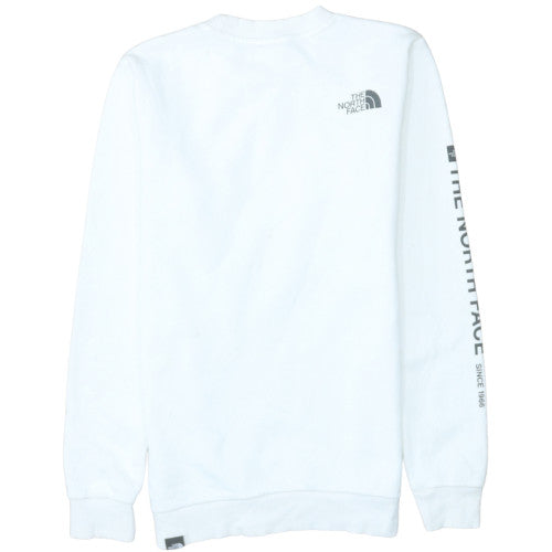 The North Face Womens White Crew Neck Sweatshirt XS Relaxed Fit