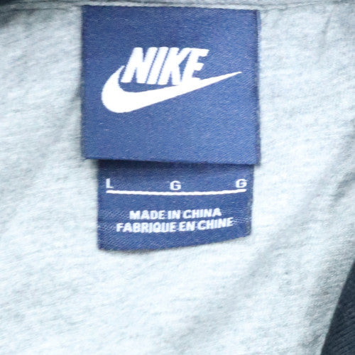 Nike Men's Black Full Zip Hoodie Large Fleece Pullover Sweatshirt