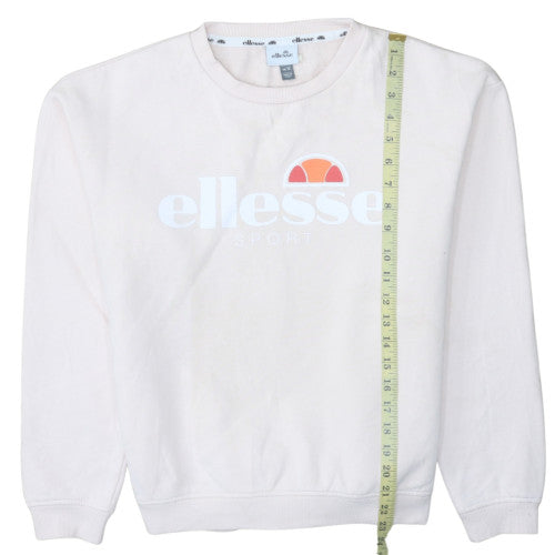 Ellesse Womens Beige Crew Neck Pullover Sweatshirt UK 12