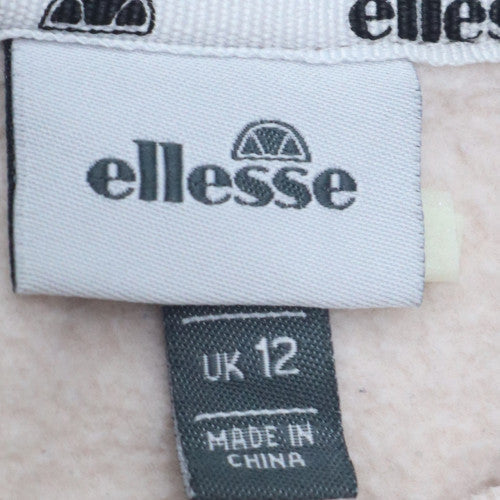 Ellesse Womens Beige Crew Neck Pullover Sweatshirt UK 12