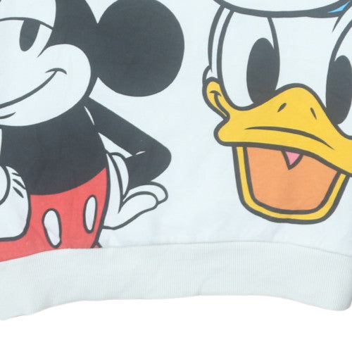 George Mickey & Friends White Sweatshirt XS Women's Crew Neck Pullover