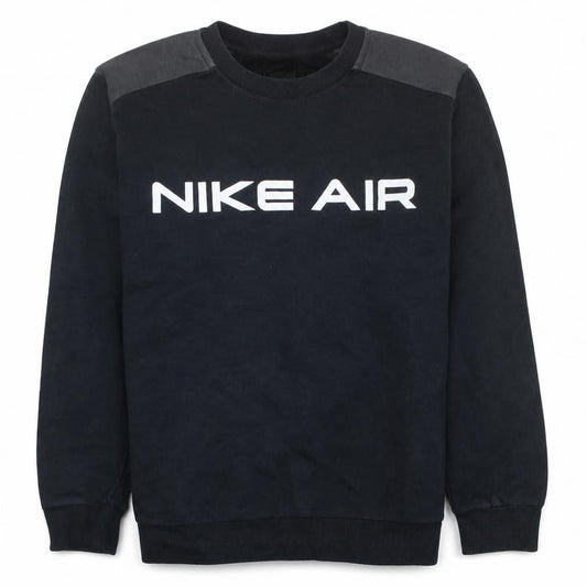 Nike Men's Black Air Pullover Sweatshirt Size L Crew Neck Fleece