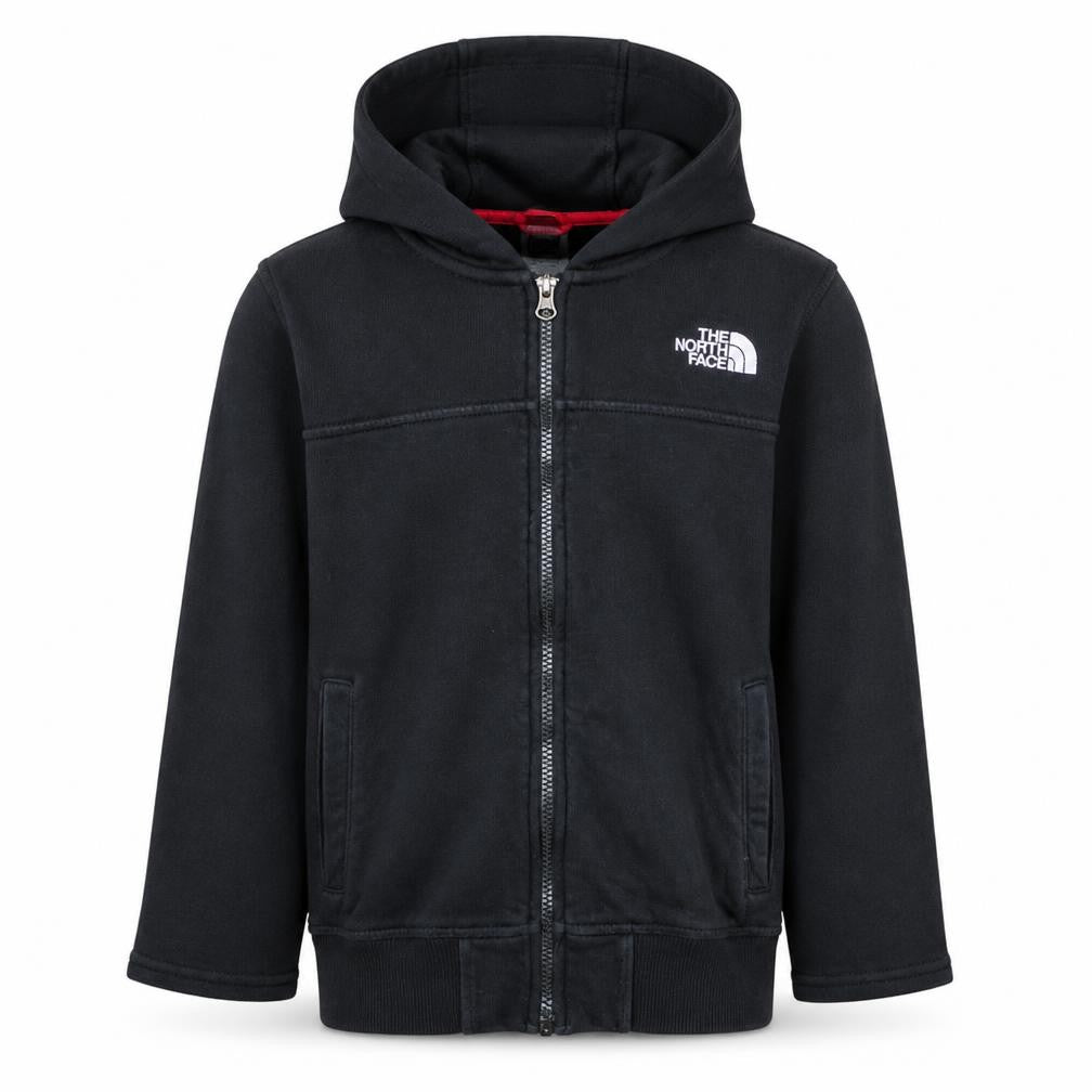 The North Face Boys Black Full Zip Hoodie L/G Cotton Blend Casual