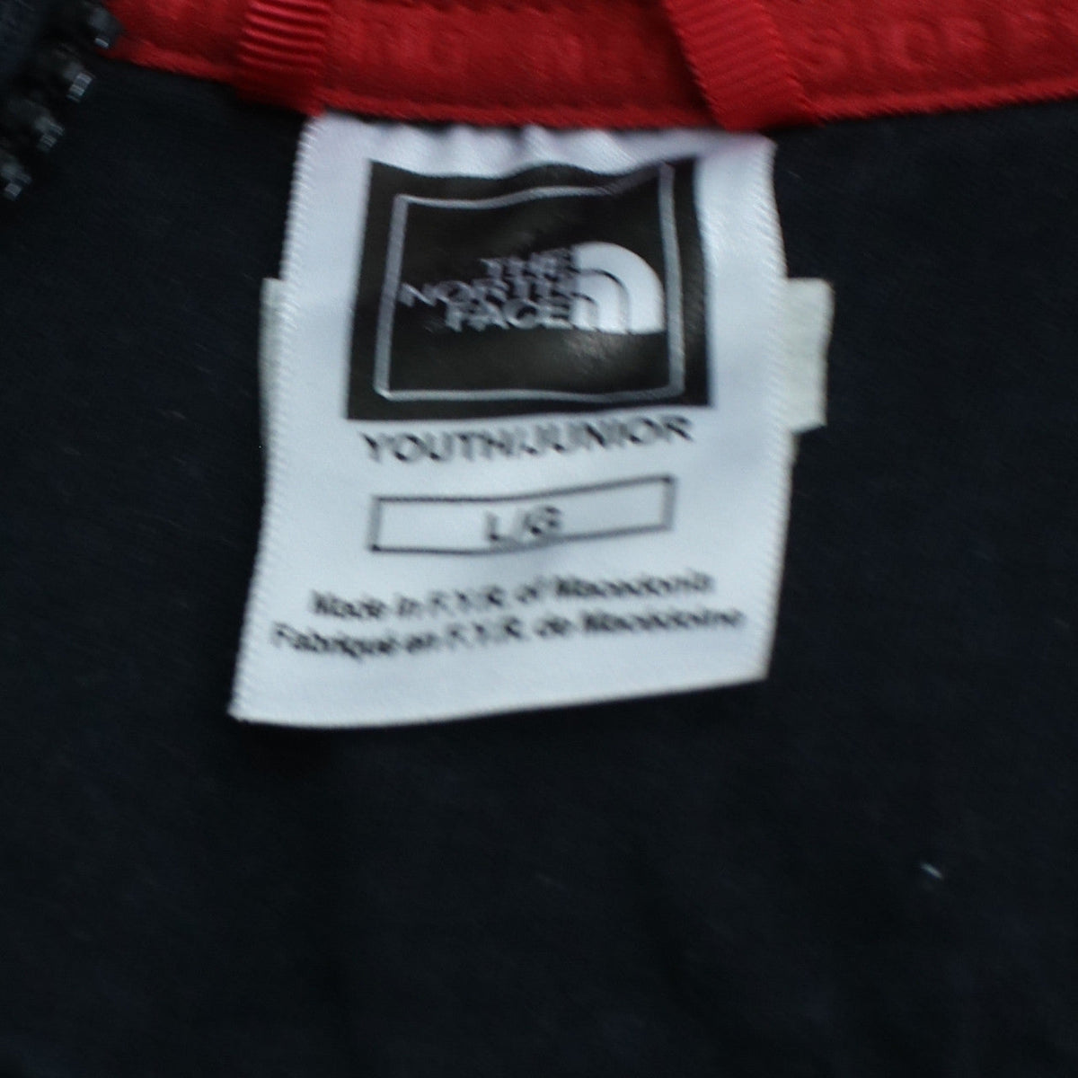 The North Face Boys Black Full Zip Hoodie L/G Cotton Blend Casual