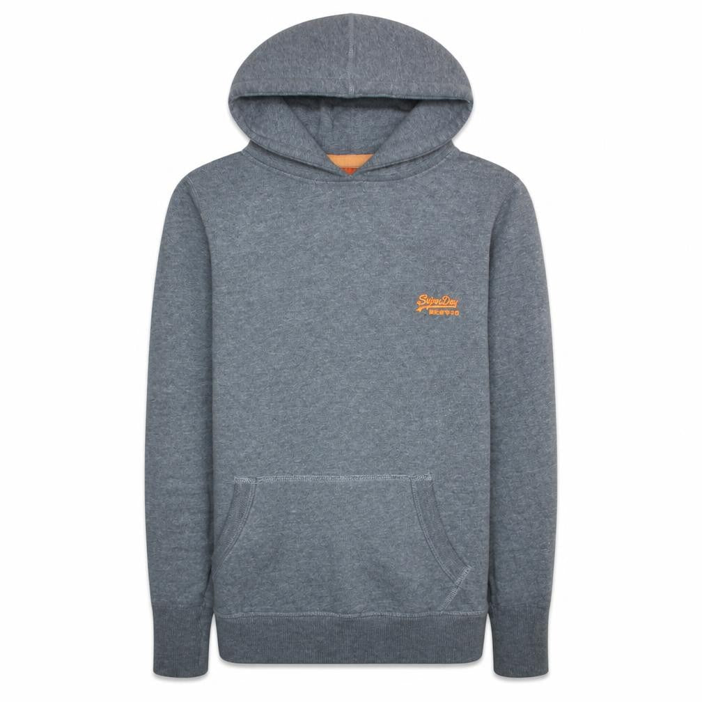 Superdry Men's Grey Pullover Hoodie Size M Classic Logo Sweatshirt
