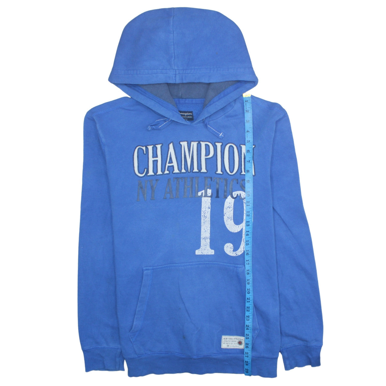 Champion Men's Blue Pullover Hoodie 2XL Athletic Fleece Sweatshirt