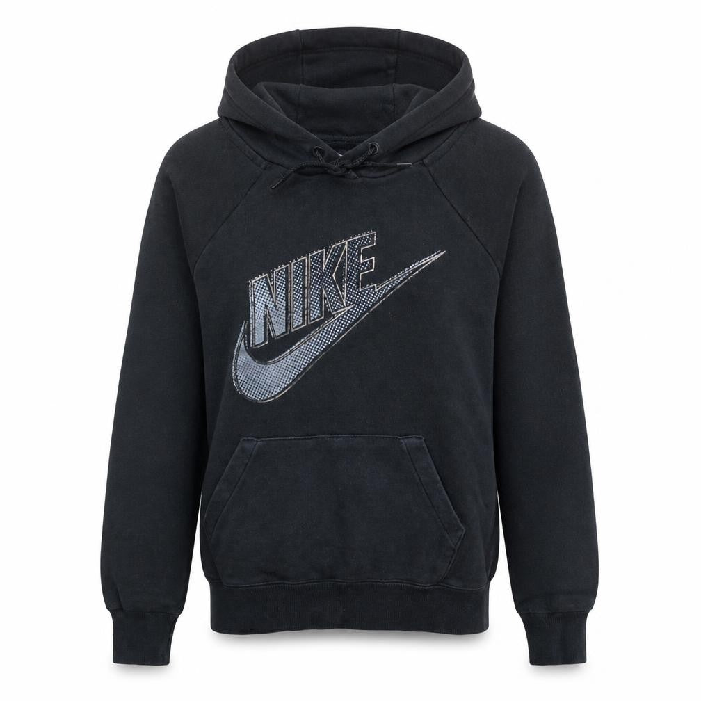 Nike Womens Black XS Pullover Hoodie with Logo Print