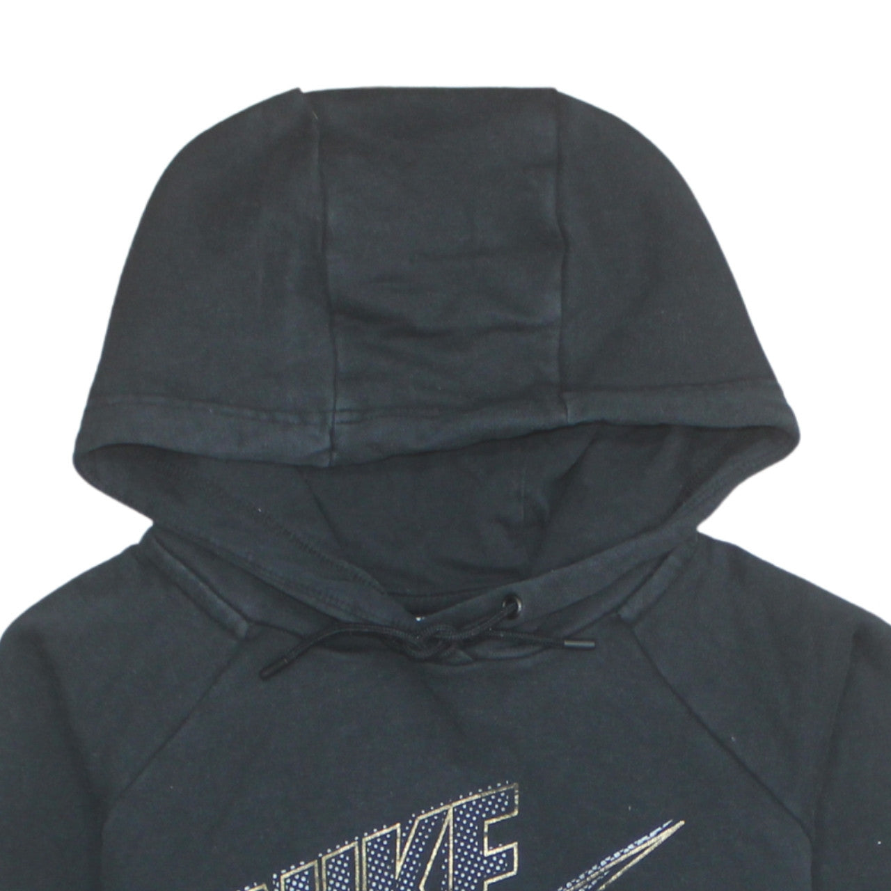 Nike Womens Black XS Pullover Hoodie with Logo Print
