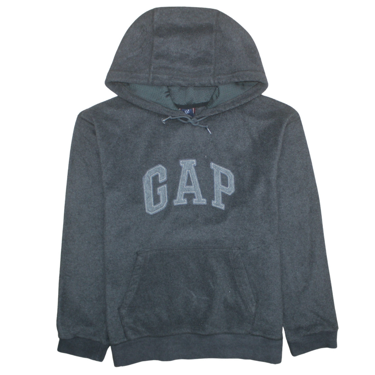 GAP Men's Grey Pullover Hoodie Medium Regular Fit Fleece Logo Sweatshirt