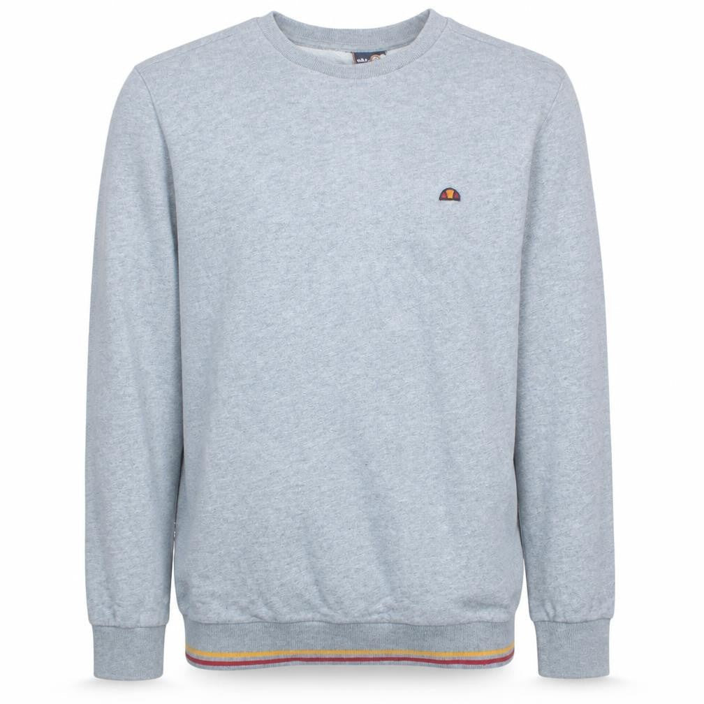 Ellesse Men's Grey Regular Fit Pullover Crew Neck Sweatshirt M