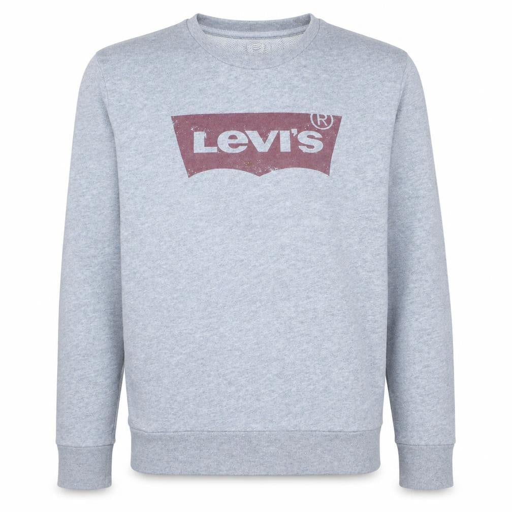 Levi's Men's Grey Crew Neck Logo Sweatshirt M Regular Fit