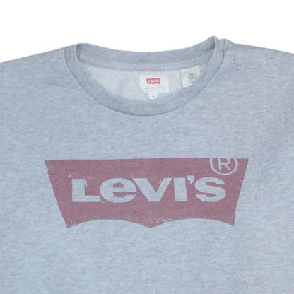 Levi's Men's Grey Crew Neck Logo Sweatshirt M Regular Fit
