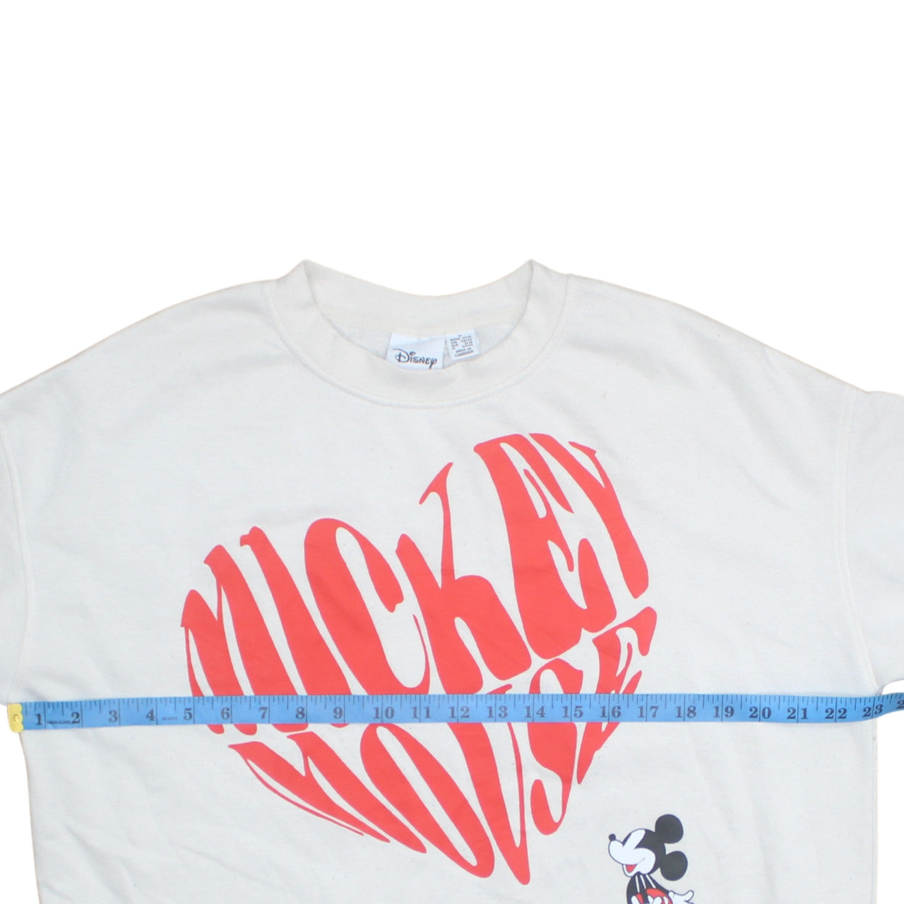 Disney Primark Women White Mickey Mouse Graphic Pullover Sweatshirt M 12/14