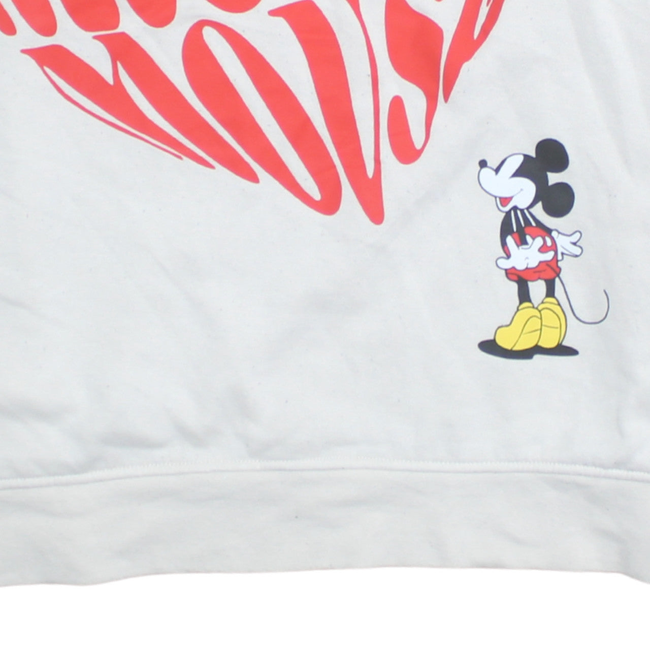 Disney Primark Women White Mickey Mouse Graphic Pullover Sweatshirt M 12/14
