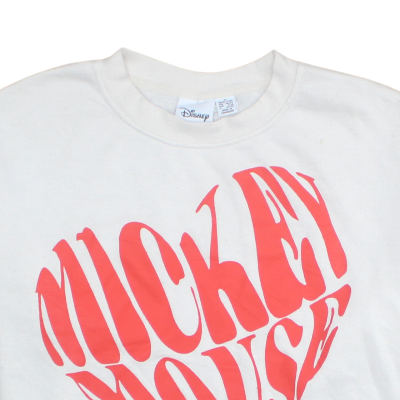 Disney Primark Women White Mickey Mouse Graphic Pullover Sweatshirt M 12/14