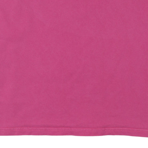 Tommy Jeans Womens Pink Cotton Short Sleeve Crew Neck T-Shirt L