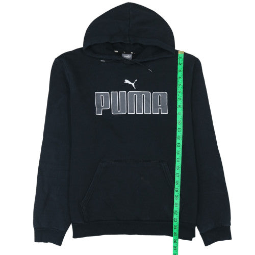 Puma Men's Black Pullover Hoodie Large Logo Sweatshirt