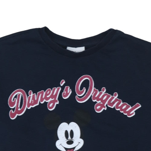 Disney C&A Women's Navy Mickey Mouse Pullover Sweatshirt L