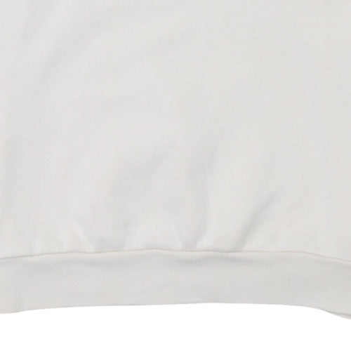 Adidas Women White Crew Neck Pullover Sweatshirt Size 12 Classic Logo