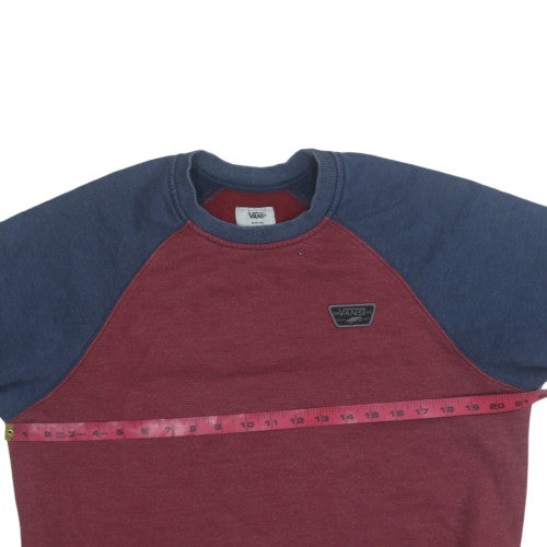 Vans Men's Burgundy & Navy Crew Neck Sweatshirt Medium