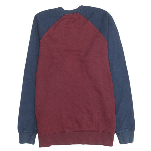 Vans Men's Burgundy & Navy Crew Neck Sweatshirt Medium