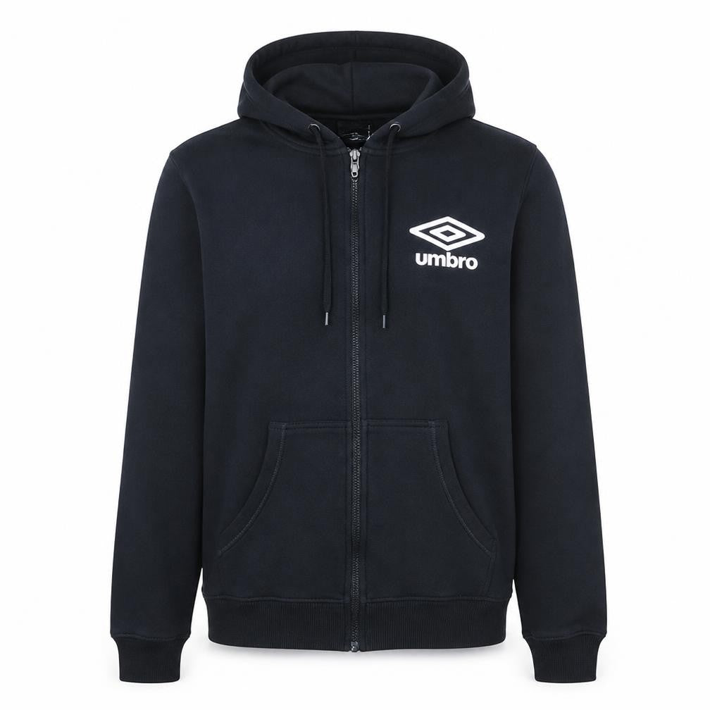 Umbro Men's Black Full Zip Hoodie Medium Sportswear Fleece