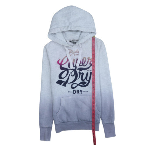 Superdry Women's Grey Ombre Pullover Hoodie Size S